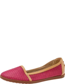 Python And Leather Ballet Flats