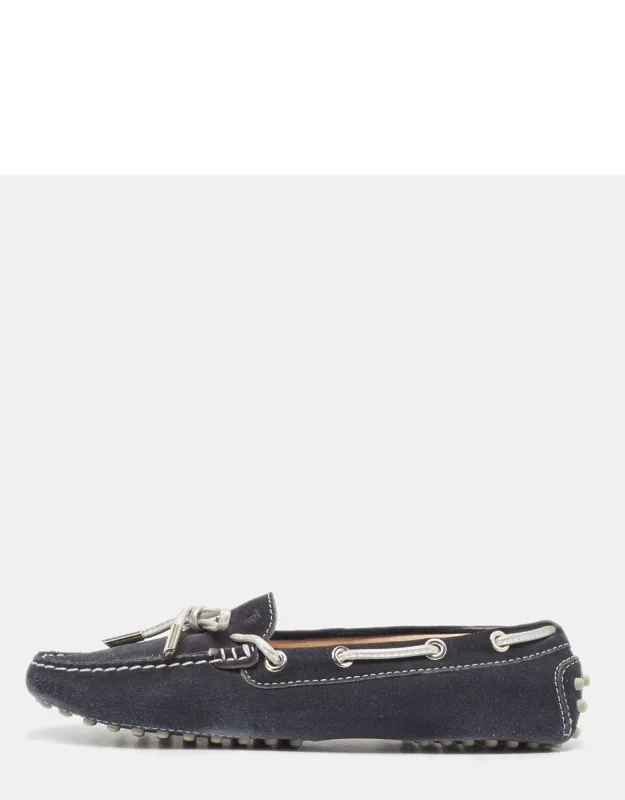 Suede Bow Loafers