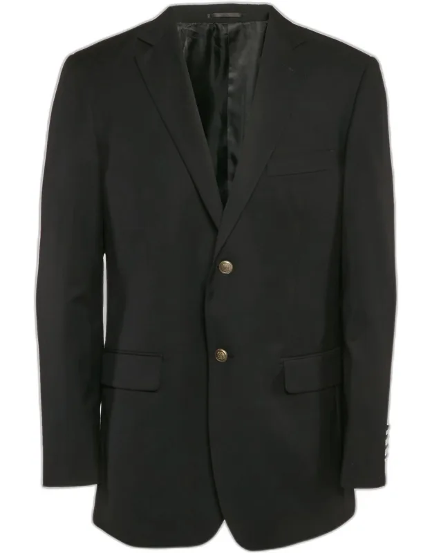 Gabardine Button Detail Single Breasted Blazer