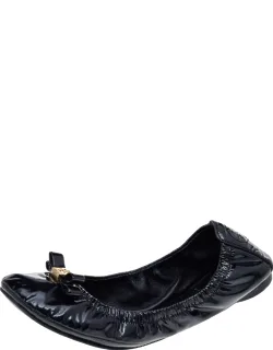 Patent Leather Scrunch Ballet Flats