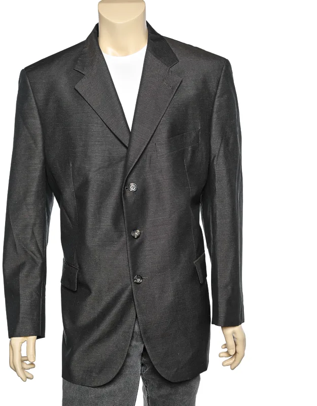 Vintage Silk & Wool Button Front Blazer