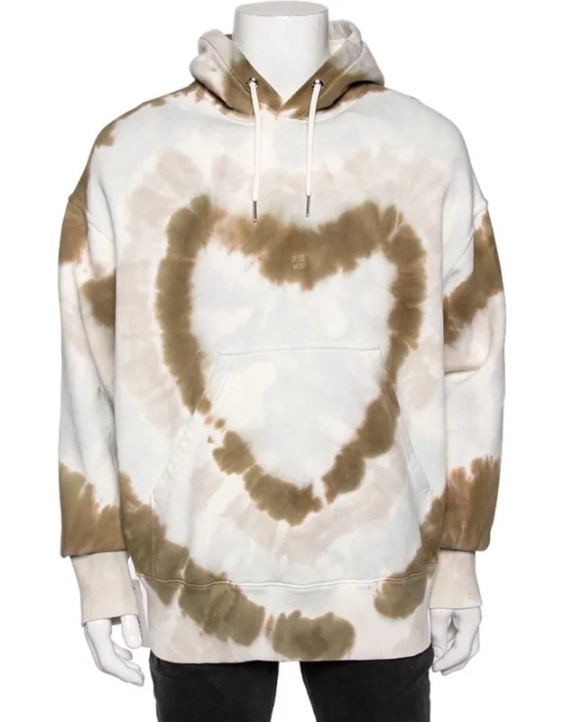 Tie-dye Heart Printed Cotton Knit Top