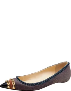 Multicolor Calf Hair And Suede Spiked Malabar Hill Ballet Flats