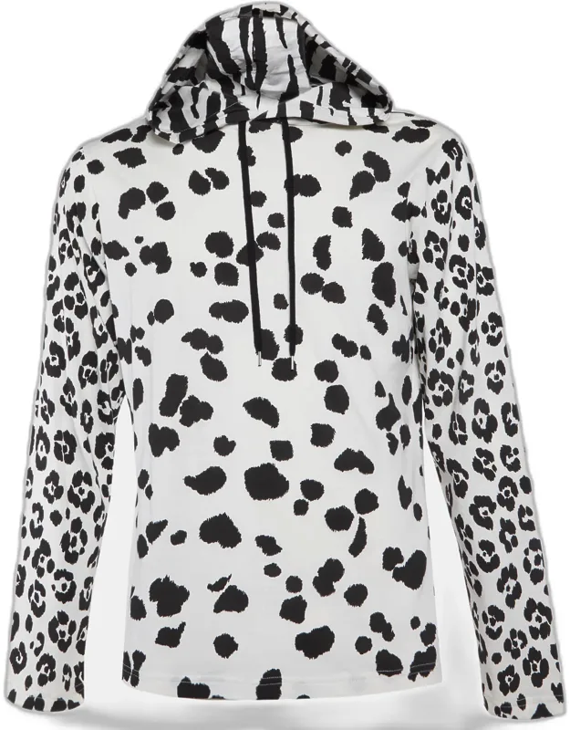 Monochrome Printed Cotton Hoodie
