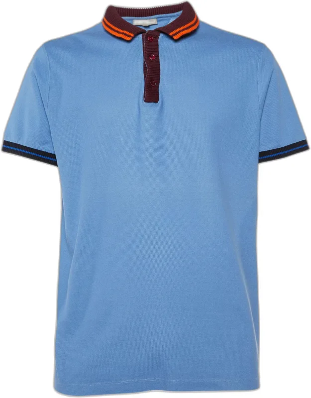 Cotton Contrast Trim Polo T-shirt