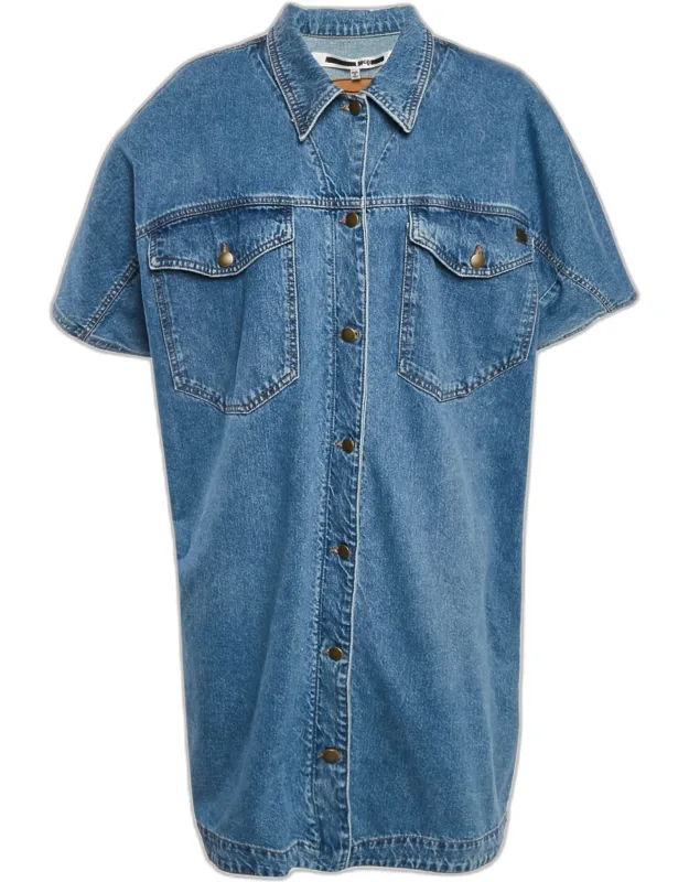 Washed Denim Shirt Dress