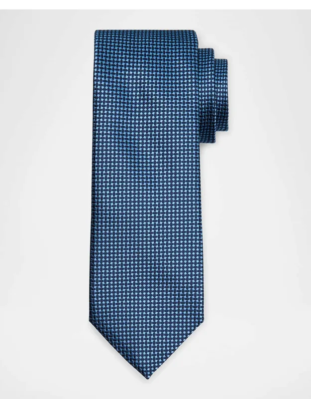 Micro-geometric Silk Tie