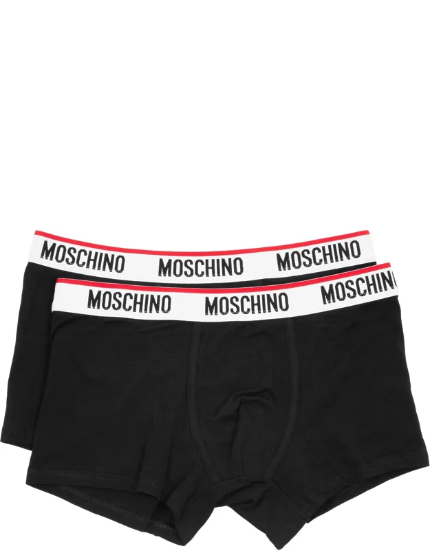 2 Pack Boxer With Elasticised Waist And Logo