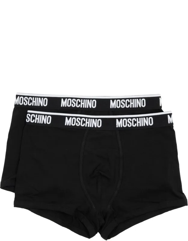 2 Pack Boxer With Elasticised Waist And Logo