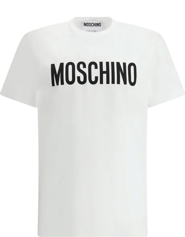 T-shirt With Ribbed Crew Neck And Contrasting Monogram