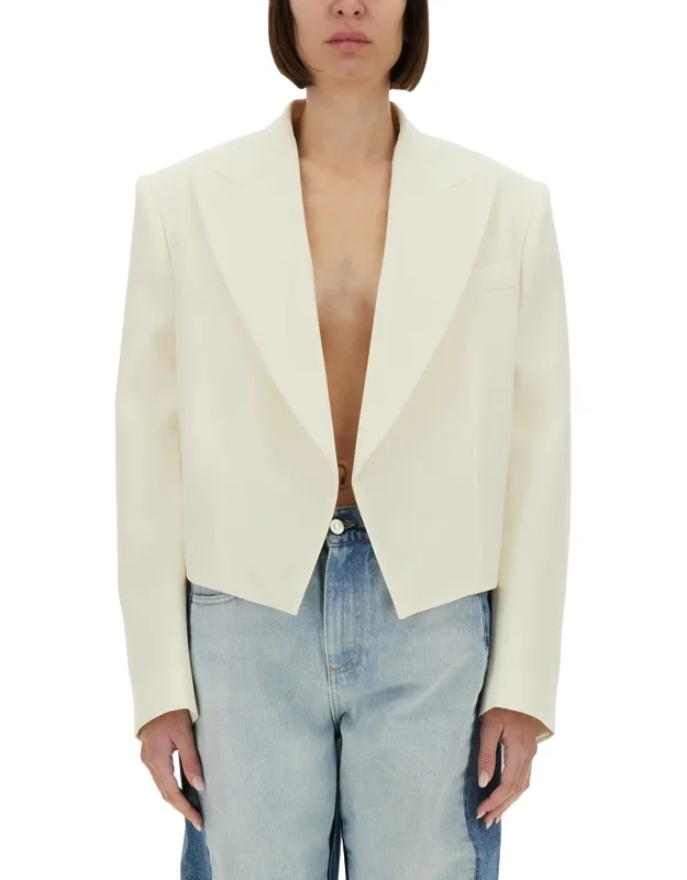 Cropped Blazer Made In Hungary, Model Is 180 Cm Tall