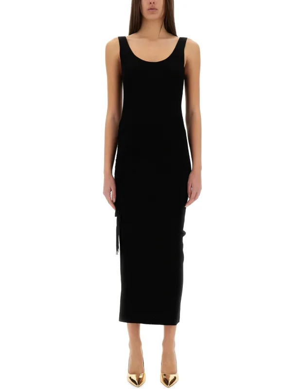 Stretch Wool Blend Camisole Dress