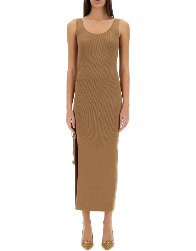 Stretch Wool Blend Camisole Dress