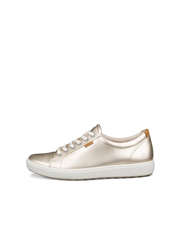 Soft 7 - Leather Sneaker - Metallics With Anatomical Last And Removable Inlay Sole