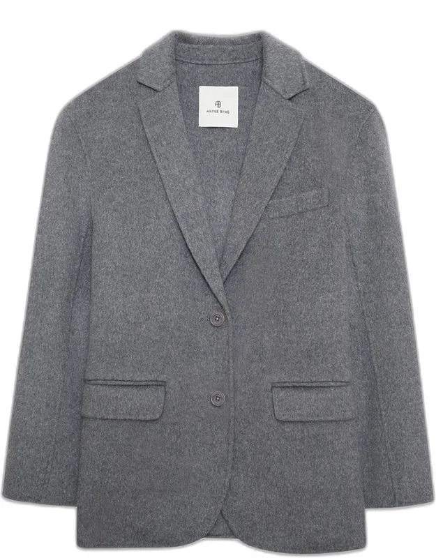 Quinn Blazer - Double-faced Wool-cashmere, Padded Shoulders