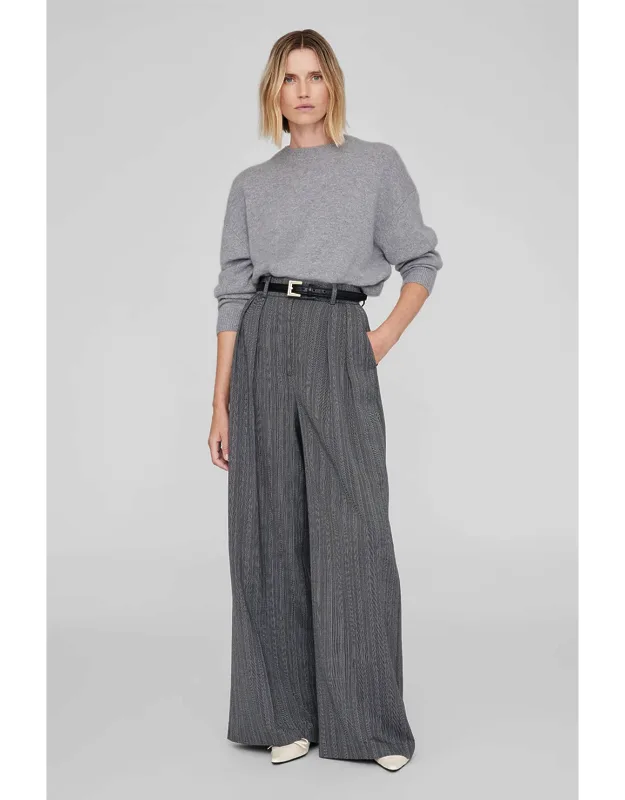 Lee Crew Sweater - Boxy Oversized Knit, High Crew Neckline