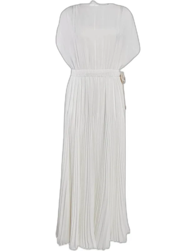 Silk Pleated Maxi Dress