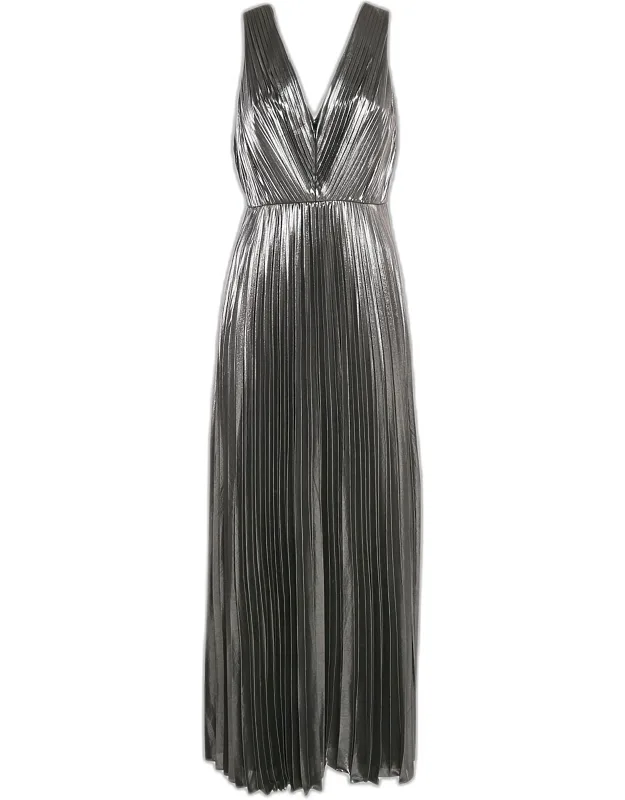 Plisse Sleeveless Maxi Dress