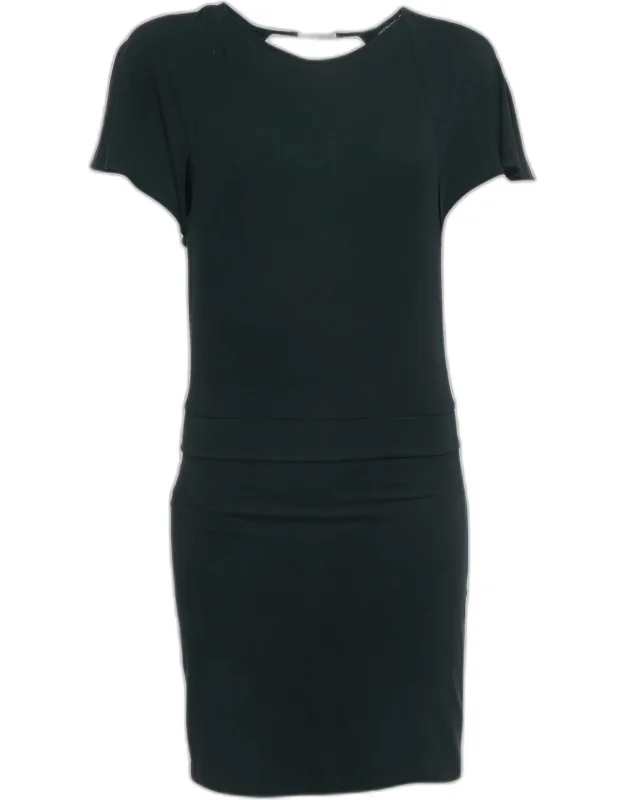 Jersey Ruffled Tie-up Detail Mini Dress