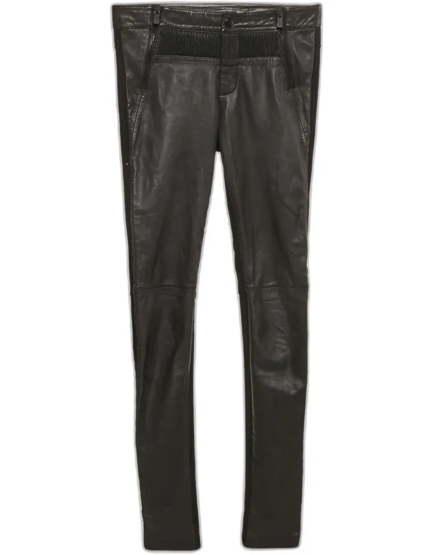 Leather And Knit Trousers