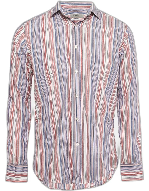 Multicolor Cotton Jacquard Button Front Shirt