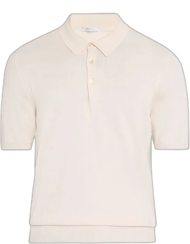 Garment-washed Cotton Polo Shirt