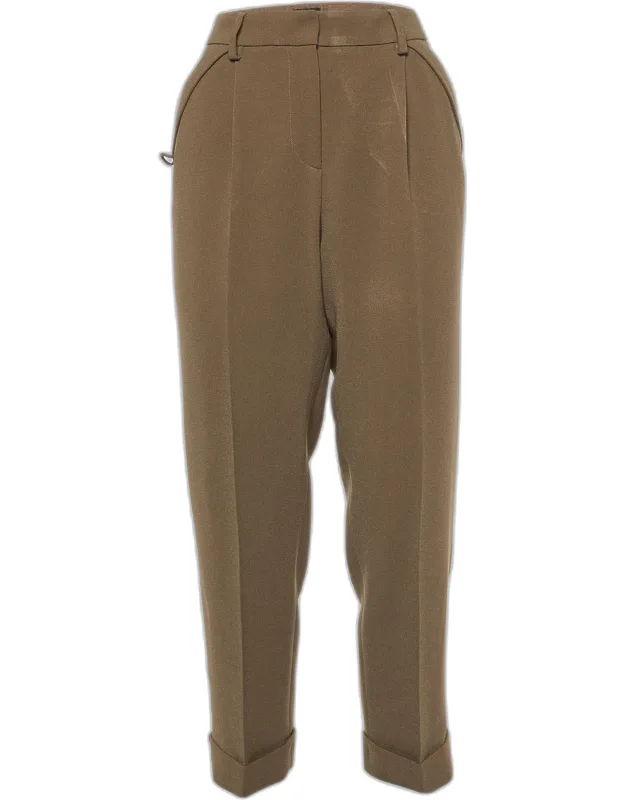 Crepe Pleated Trousers