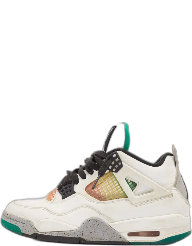 White Leather High Top Sneakers