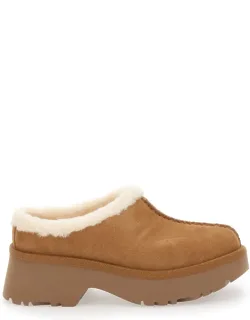 Mules With Embossed Stitching Detail