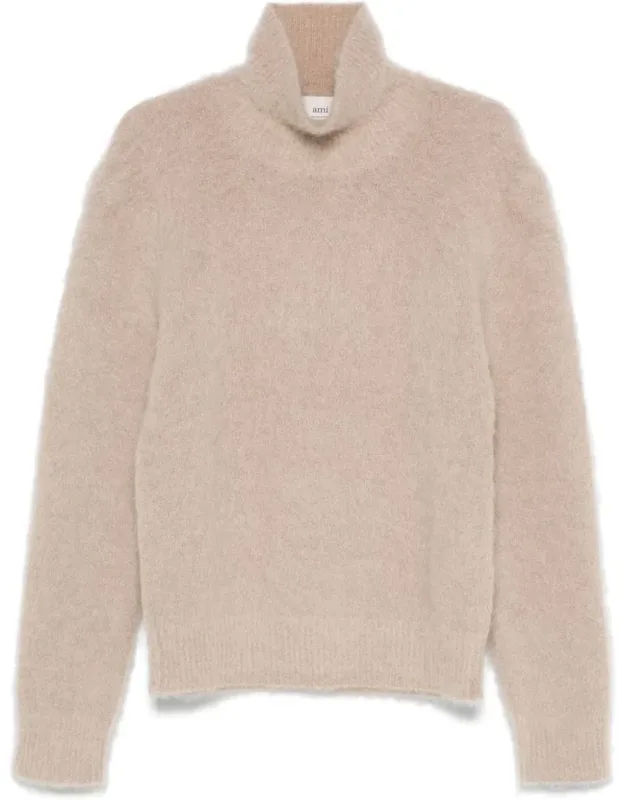 Sweater Brushed Effect Roll Neck
