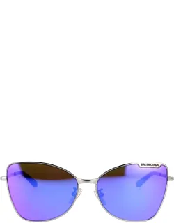 Sunglasses Ruthenium Mirrored Butterfly Metal
