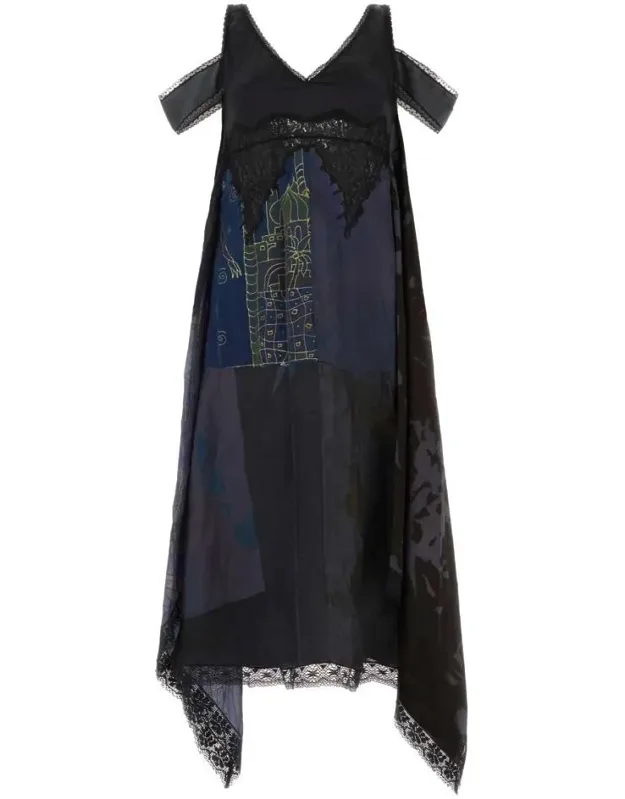 Dress In Multicolor Silk