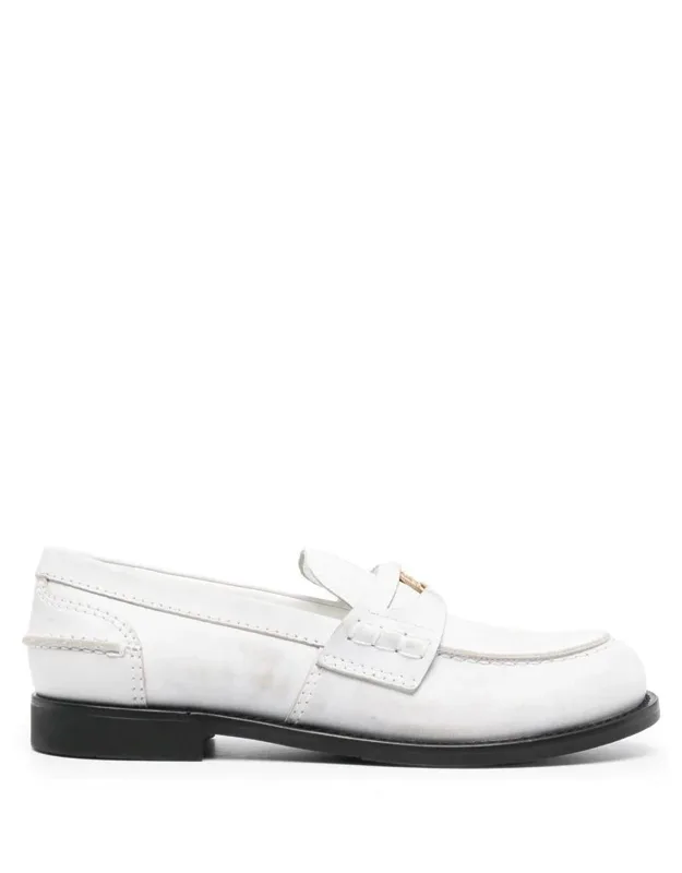 Logo-plaque Leather Loafers