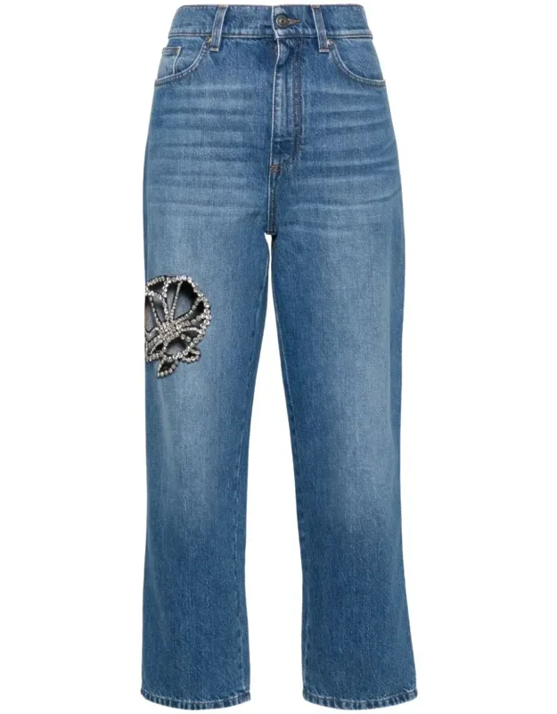 Crystal-embellished Jeans