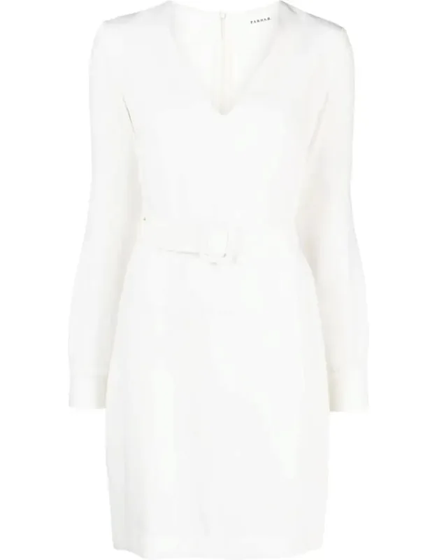 Belted V-neck Minidress