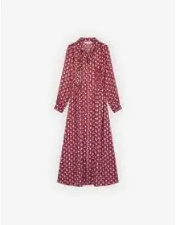 Floral Stripes Scarf Long Dress