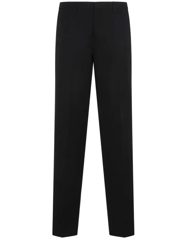 Pants With Front Concealed Fastening And Belt Loops