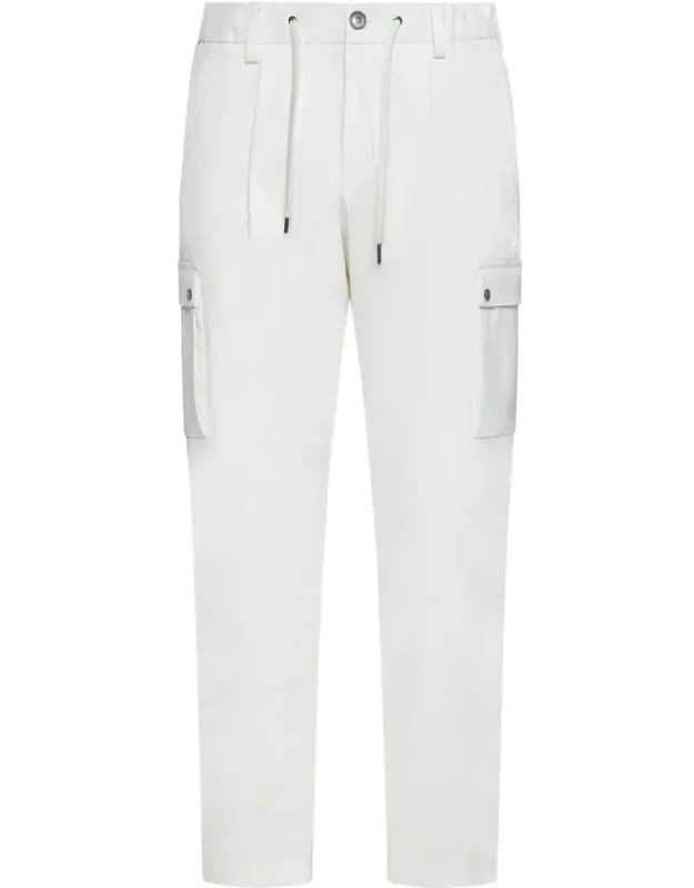 Trousers With Elastic Waist And Front Zip Fastening