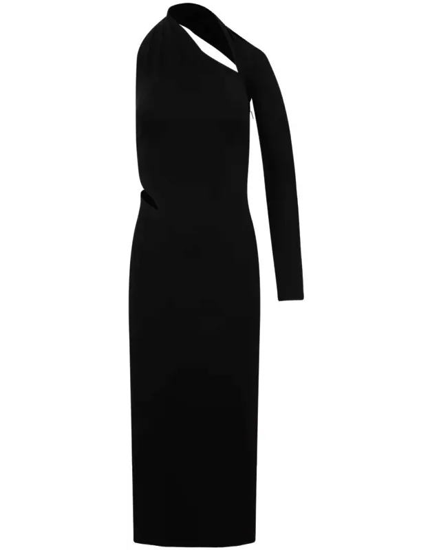 Dress With One-shoulder Neckline And Gathered Detail