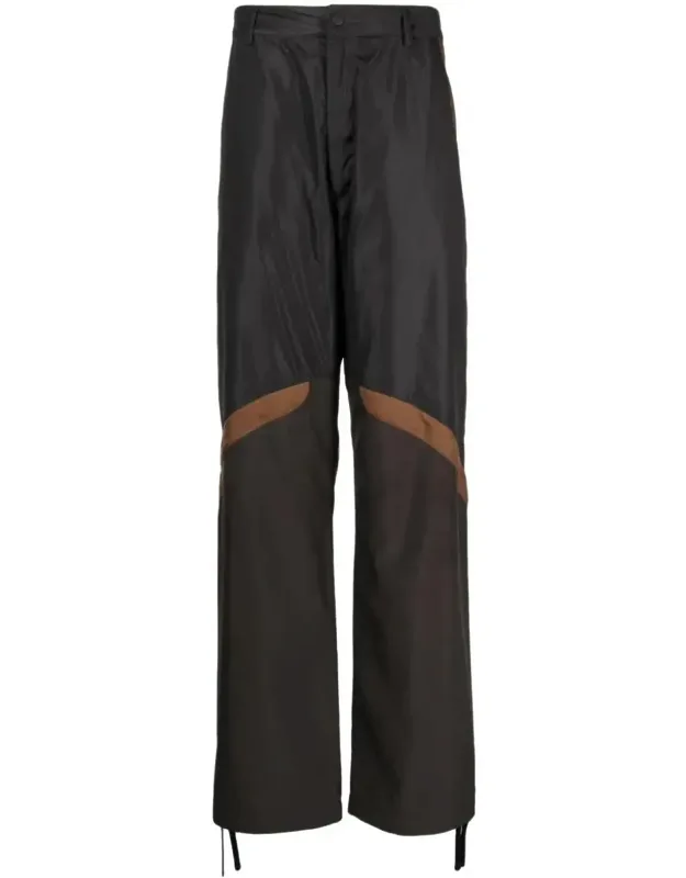 Panelled Straight-leg Cargo Trousers