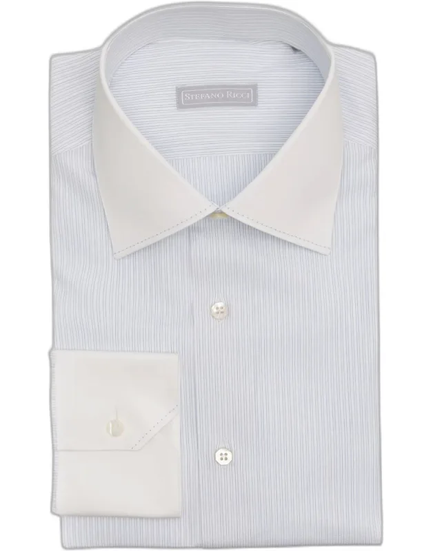 Cotton Micro-stripe Dress Shirt