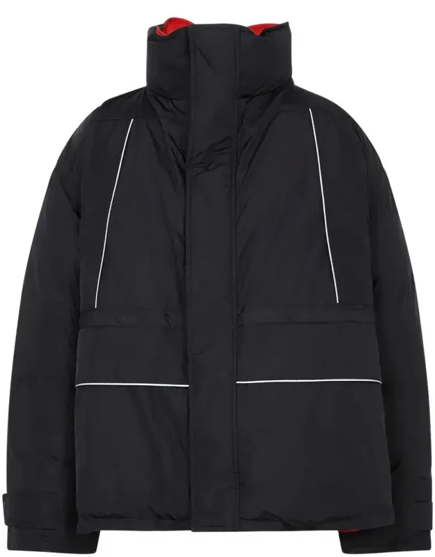 Balenciaga Coat Crafted In Pure Tech Fabric, Funnel Neck