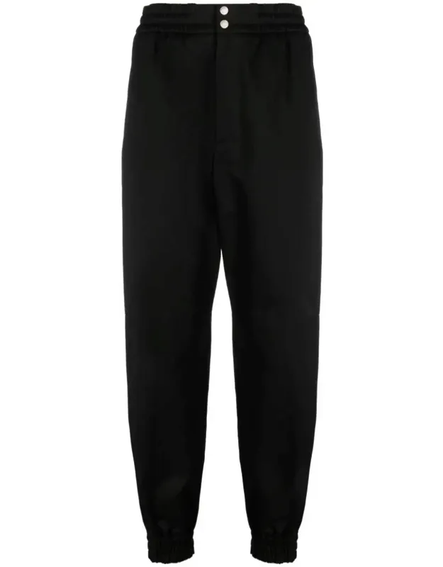 Organic Cotton Cargo Trousers With Tapered Leg And Elasticated Waistband