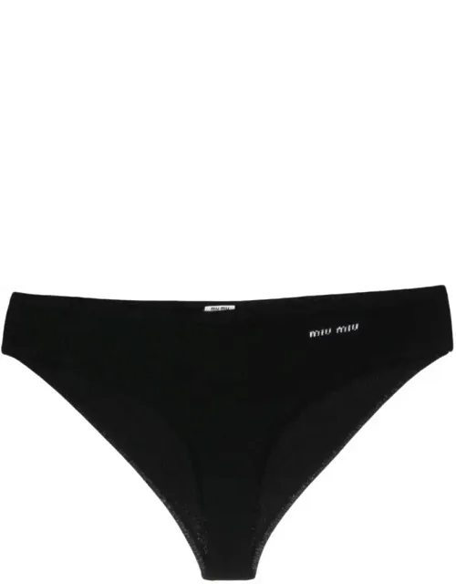 Logo-intarsia Cashmere-blend Briefs