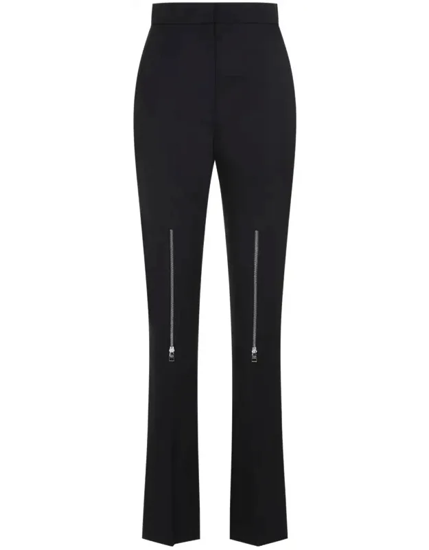 Pants With High Waist And Concealed Closure