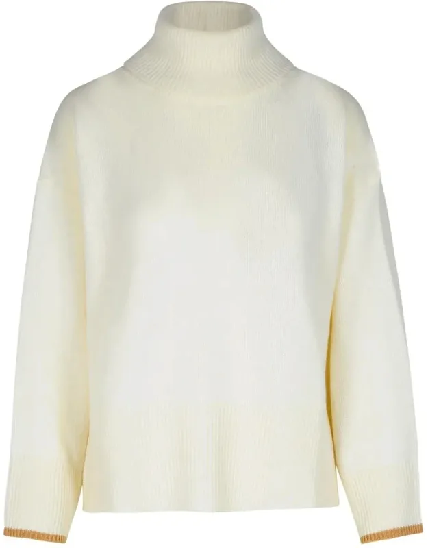 Purotatto Turtleneck Sweater With Ribbed High Neck And Side Slits
