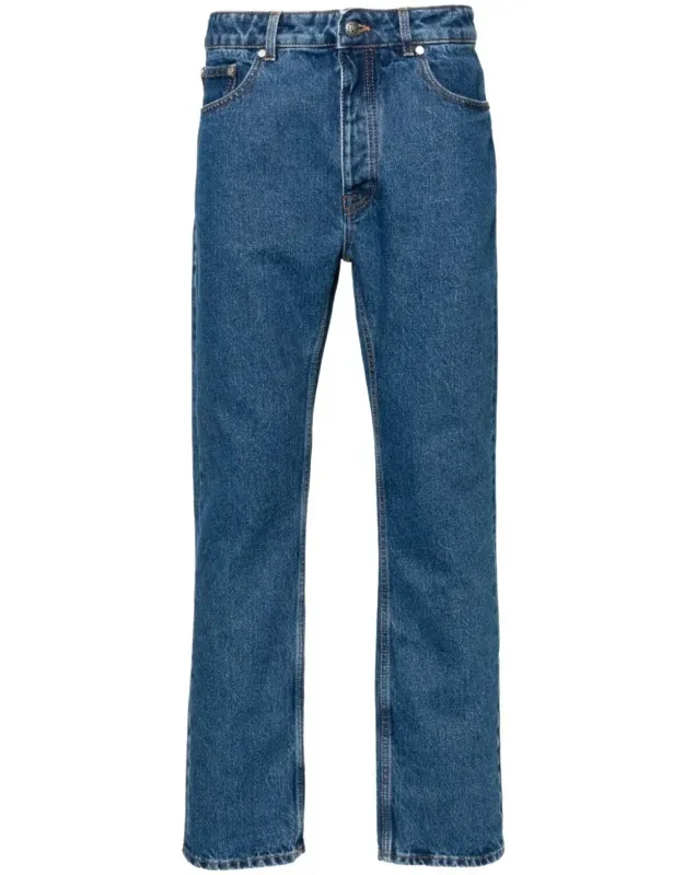 Monogram-embossed Straight-leg Jeans