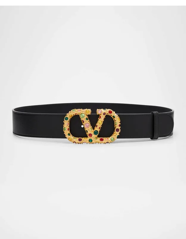 Embellished Leather Belt
