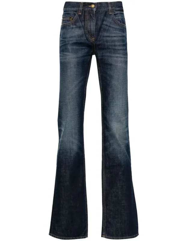 Logo-embroidered Straight-leg Jeans