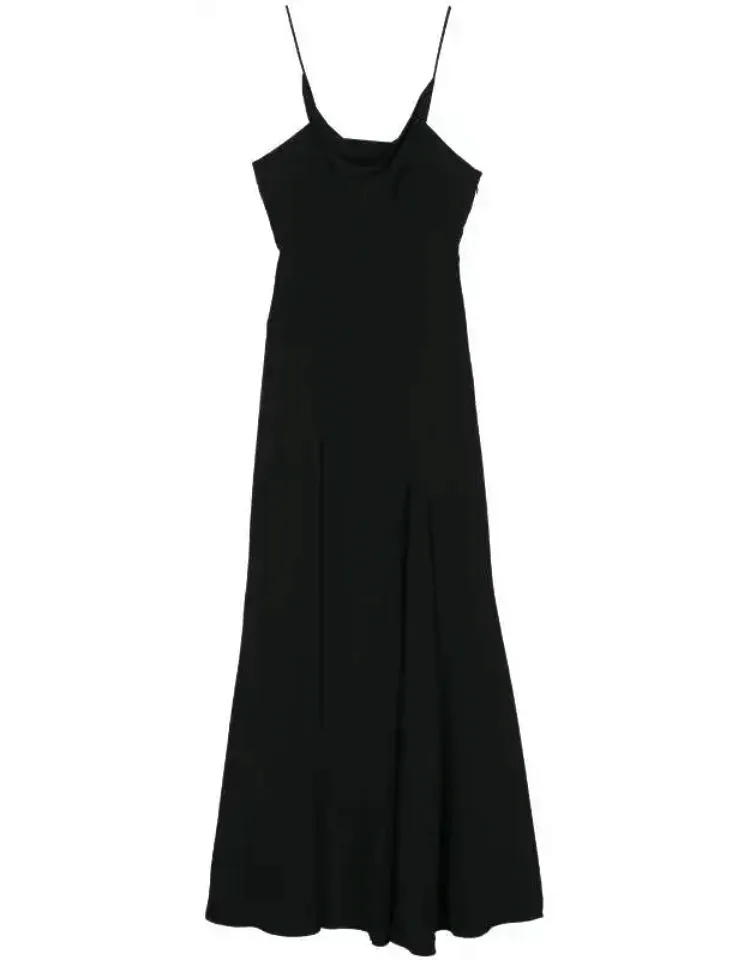 Cowl-neck Crepe Maxi Dress